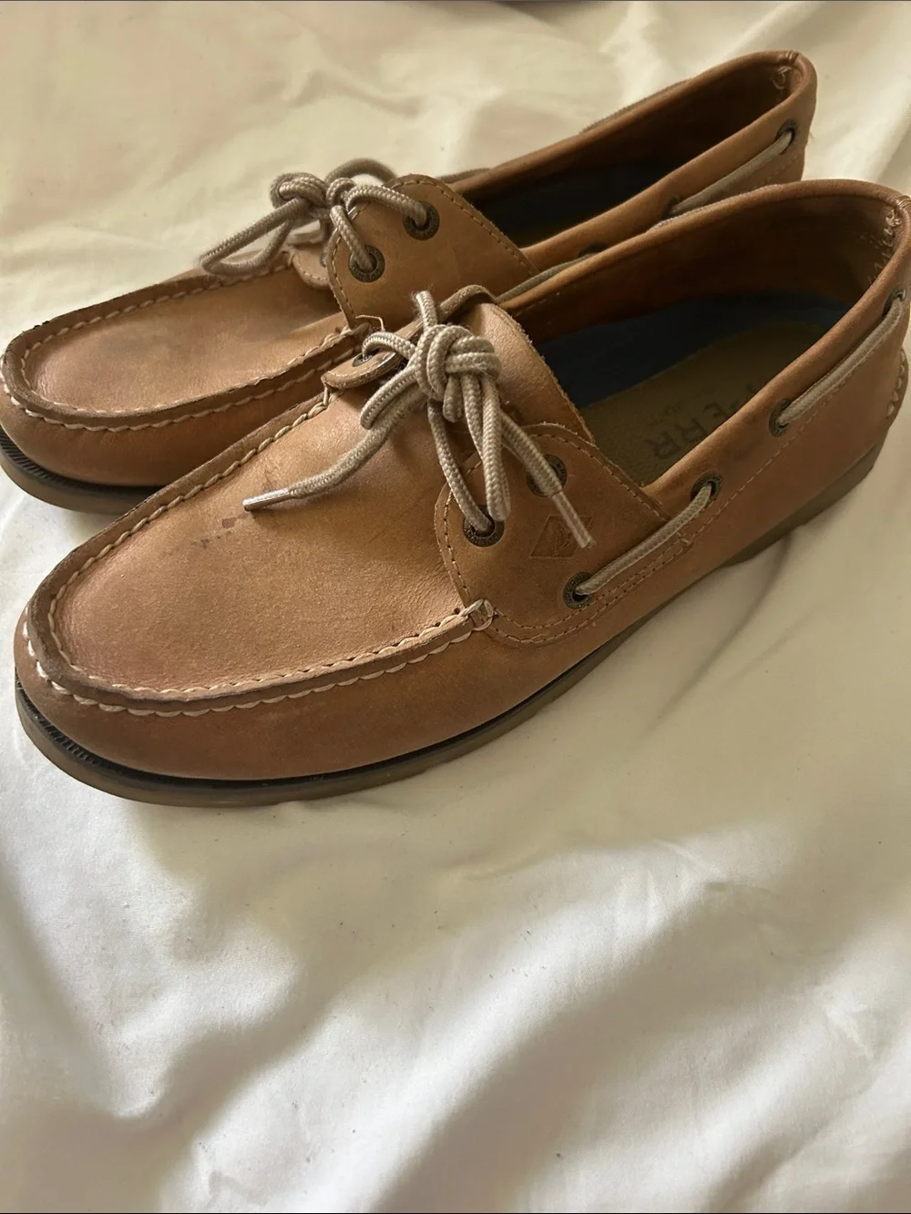 Sperry Men's Classic Leather Boat Shoes in Tan